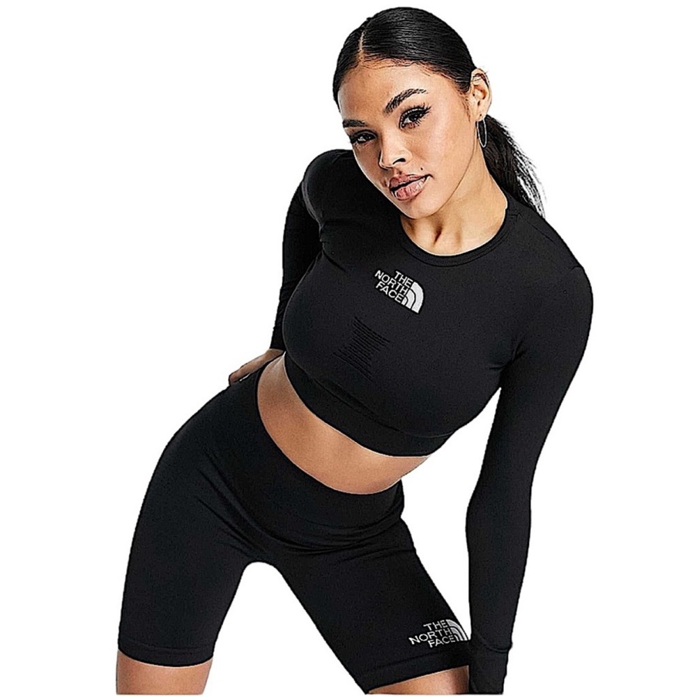 The North Face Women's Black Seamless Long Sleeve Crop Top